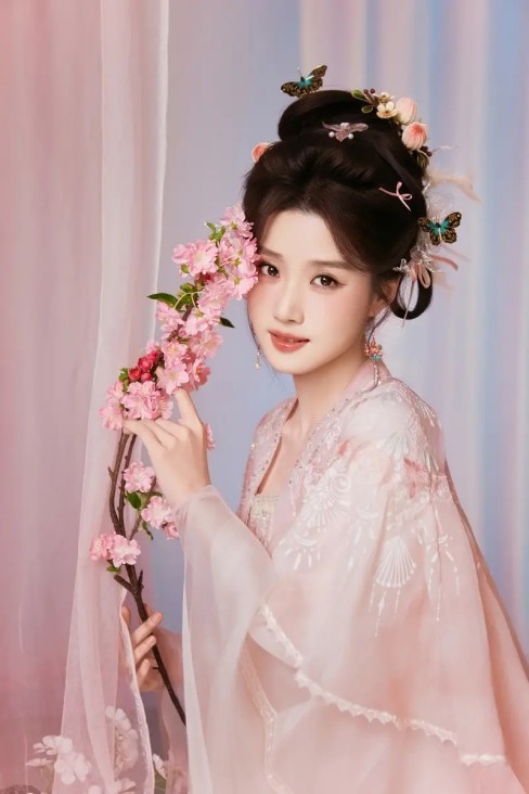 陈乔恩烫羊毛卷也太美了吧！穿新中式+半身裙+羊毛卷，45岁像25岁